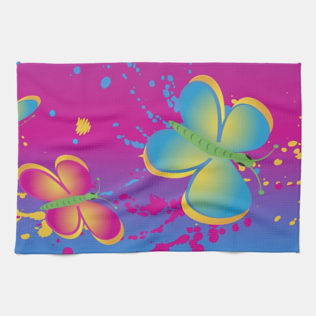 Butterfly Splash Handtuch (Horizontal)