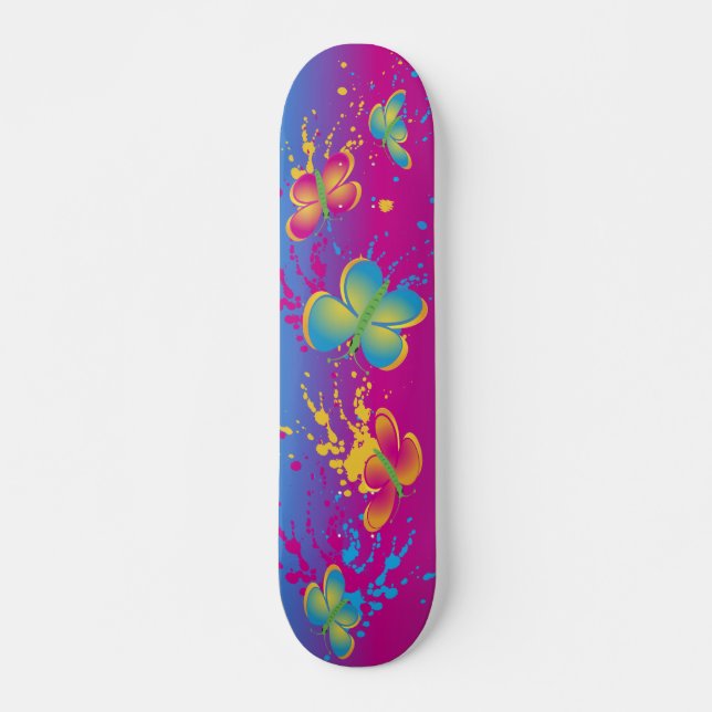 Butterfly Splash Skateboard (Vorne)