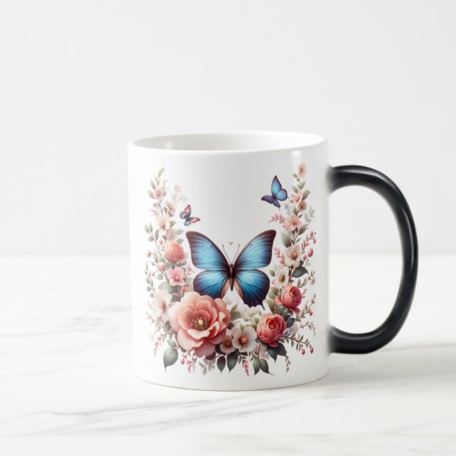Butterfly Spring Sublimation-96280 Uhr Verwandlungstasse (Rechts)