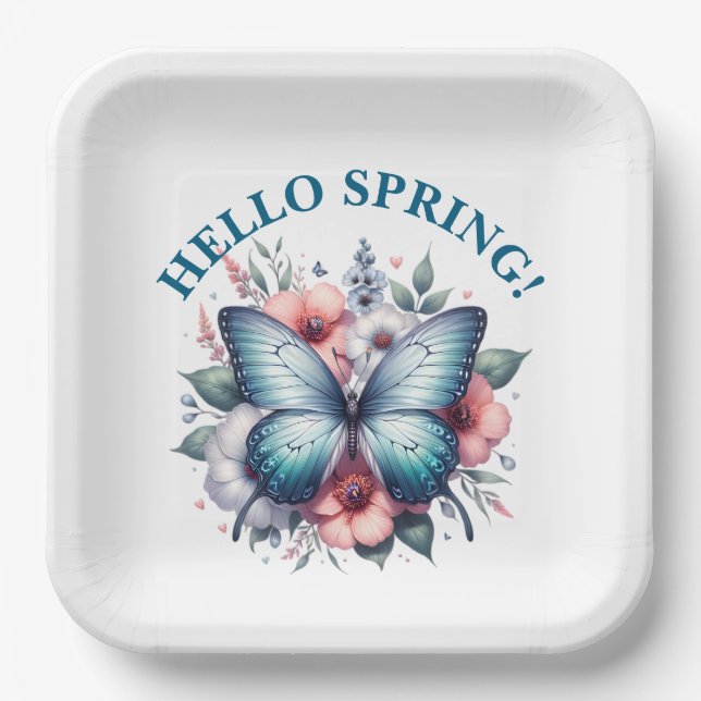 Butterfly Spring Sublimation-96282 Pappteller (Vorderseite)