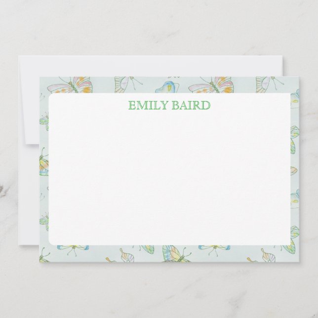 Butterfly Stationary Mitteilungskarte (Vorderseite)
