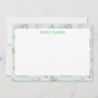 Butterfly Stationary Mitteilungskarte