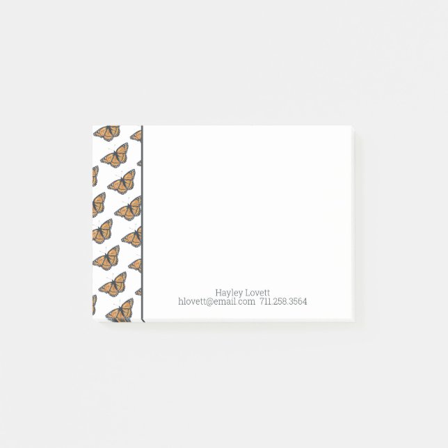 Butterfly Stationery Post-it Klebezettel (Vorderseite)