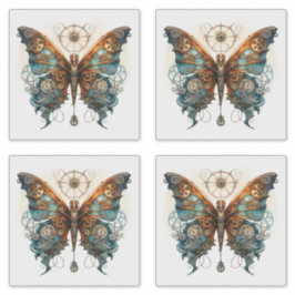 Butterfly Steampunk Metal Gear Schmetterlinge Aufkleber