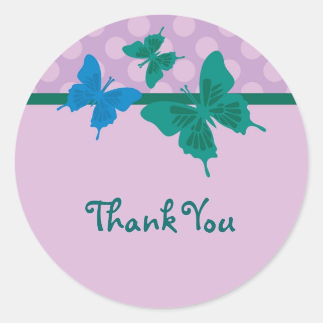 Butterfly-Stift Runder Aufkleber (Vorderseite)