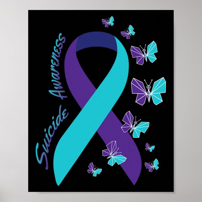 Butterfly Suicide Bewusstsein psychische Gesundhei Poster (Vorne)