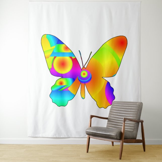 Butterfly Sunrise Tapestry Wandteppich (Beispiel)