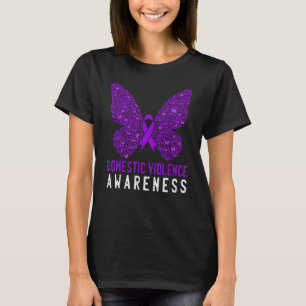 Butterfly Survivor Inlandliche Gewalt Bewusstsein T-Shirt
