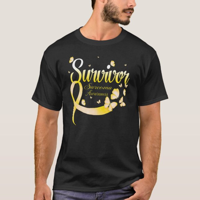 Butterfly Survivor Sarcoma Bewusstsein T-Shirt (Vorderseite)