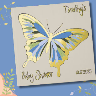 Butterfly Sweet Palette Baby Dusche Rose Gold Gästebuch