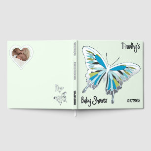 Butterfly Sweet Palette Baby Dusche Silberfolie Gästebuch