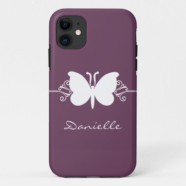 Butterfly Swirl BT iPhone 5 Fall, Lila Case-Mate iPhone Hülle (Rückseite)