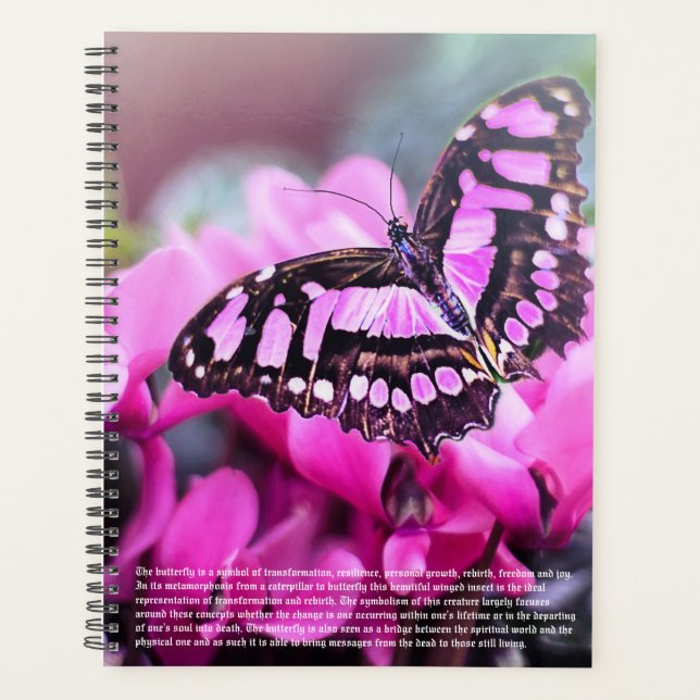 Butterfly-Symbolismus-Kalender Planer (Vorderseite)