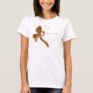 Butterfly-T - Shirt "Brown Awareness Ribbon"