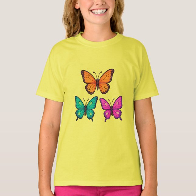 Butterfly T-Shirt für Girls (Vorderseite)
