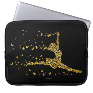 Butterfly-Tänzer (Gold) Laptop-Sieb Laptopschutzhülle