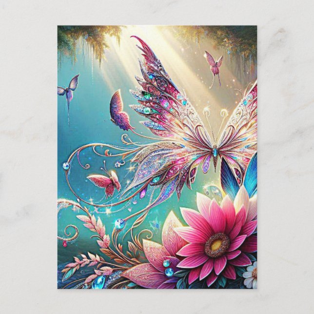 Butterfly Tapestry Postkarte (Vorderseite)