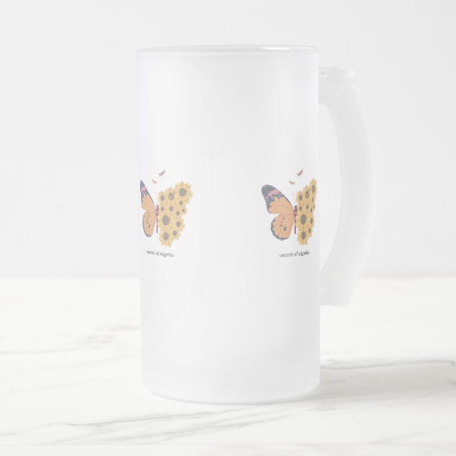 Butterfly-Tasse Mattglas Bierglas (VorderseiteRechts)