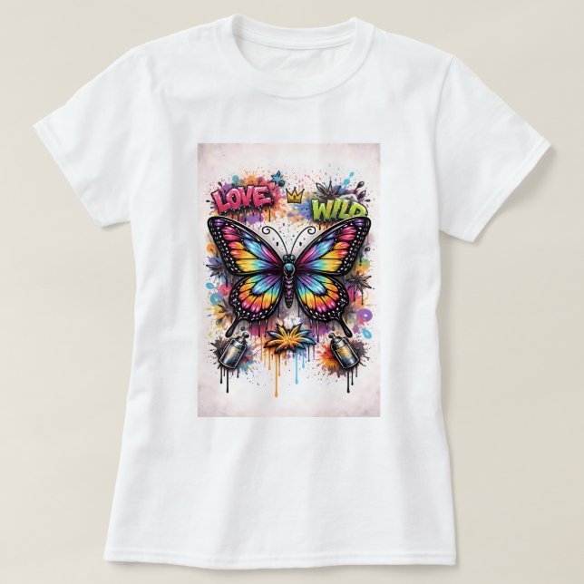 Butterfly Tees Co. Graffiti-Schmetterling-Shirt 00 (Design vorne)