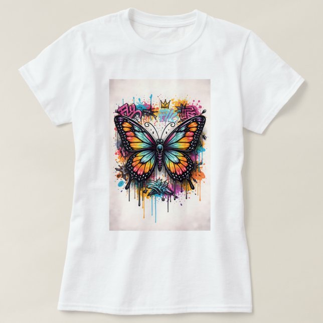Butterfly Tees Co. Graffiti-Schmetterling-Shirt 00 (Design vorne)