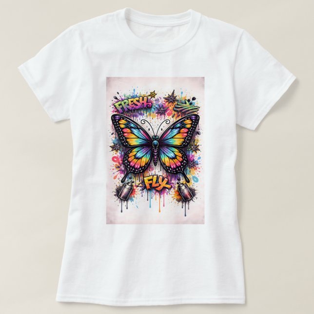 Butterfly Tees Co. Graffiti-Schmetterling-Shirt 00 (Design vorne)