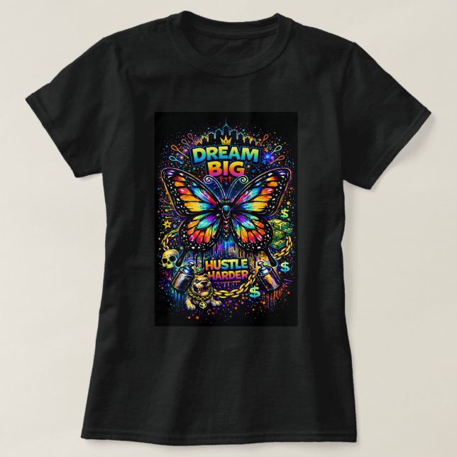 Butterfly Tees Co Graffiti-Schmetterling-Shirt 004 (Design vorne)