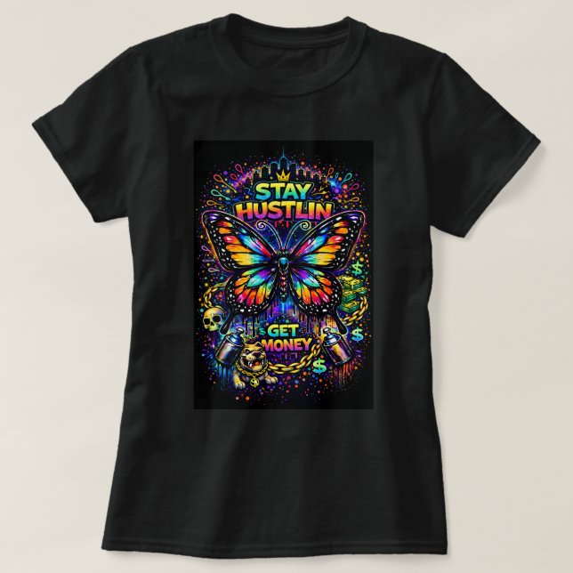 Butterfly Tees Co Graffiti-Schmetterling-Shirt 004 (Design vorne)