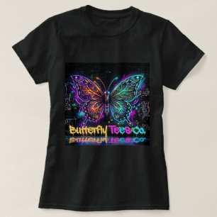 Butterfly Tees Co. Neon-Schmetterling-Shirt 004779