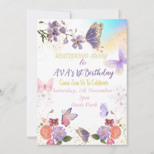 Butterfly Thema Geburtstag Einladung