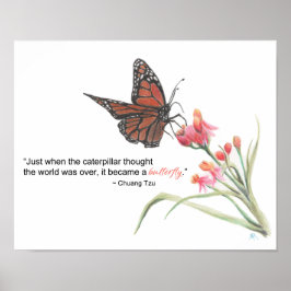 Butterfly Transformation Zeichnend Kunstdruck Poster