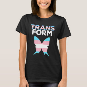 Butterfly Transgender-Flag Transform Pink Blue Whi T-Shirt