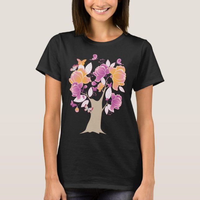 Butterfly Tree Beautiful Butterfly Tree Butterflie T-Shirt (Vorderseite)