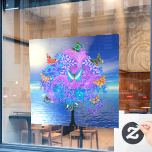 Butterfly Tree Fensteraufkleber