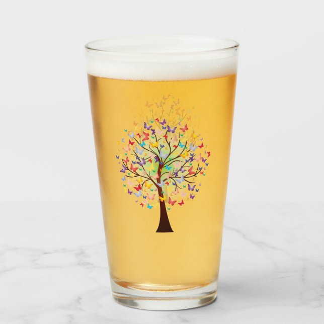 Butterfly Tree Glas (Vorne (Gefüllt))
