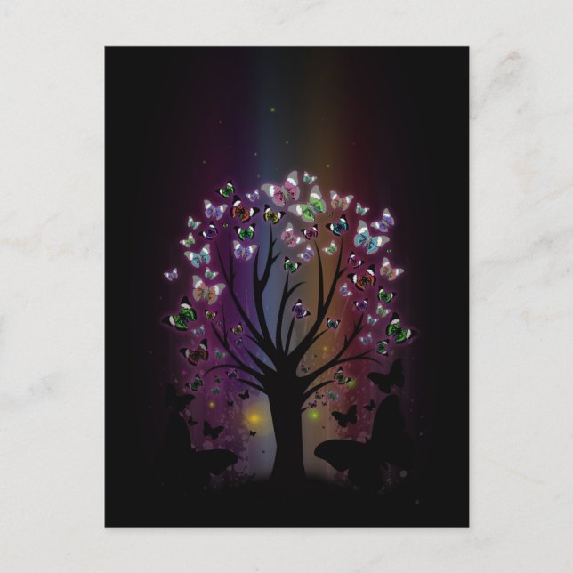 Butterfly Tree Postkarte (Vorderseite)