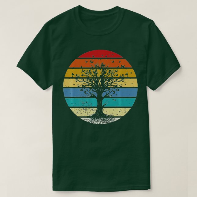 Butterfly Tree Schöne Tierschmetterlinge Tree N T-Shirt (Design vorne)