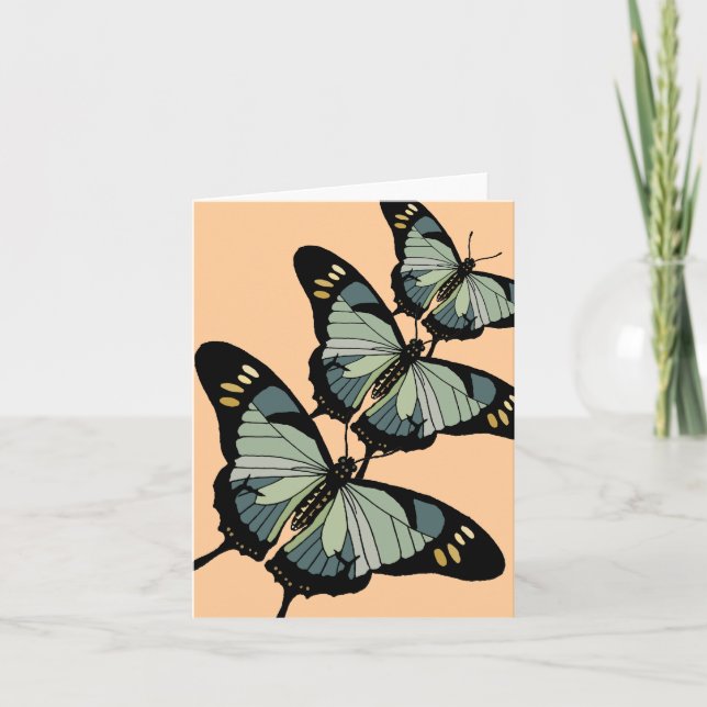 Butterfly Trip Note Card Karte (Vorderseite)