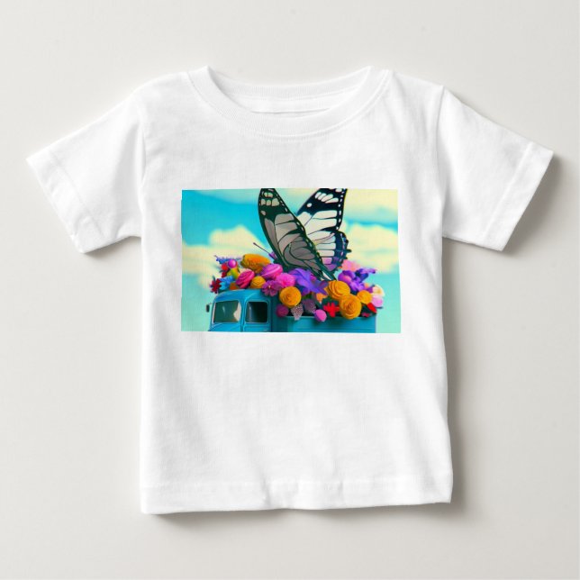 Butterfly Truck Baby T-shirt (Vorderseite)