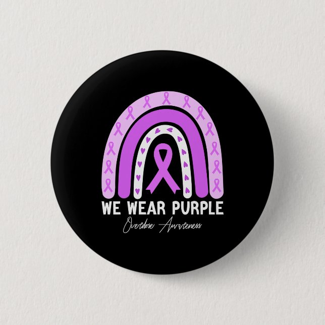 Butterfly Überdosierung Monat Lila Band Button (Vorderseite)