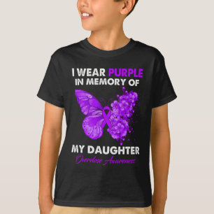 Butterfly-Überdosierungsbewusstsein, das ich Lila T-Shirt