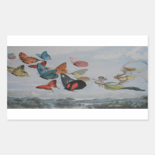 Butterfly und Fairy Queen Butterfys Fairies Rechteckiger Aufkleber