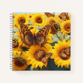 Butterfly und Su7nflower SpiralNotebook Notizbuch