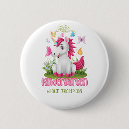 Butterfly Unicorn Kindergarten Zurück zur Schule Button