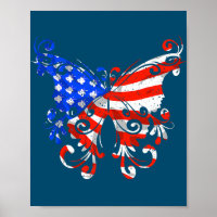 Butterfly USA Flag Niedlich 4. Juli Funny Gift