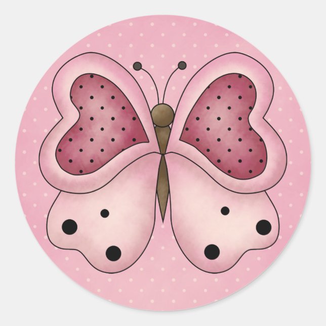 Butterfly Valentine Stickers (Vorderseite)