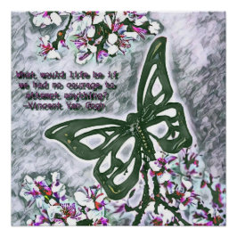 Butterfly Van Gogh Poster