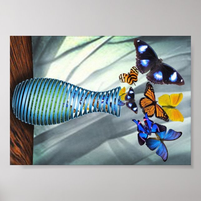 Butterfly Vase Poster (Vorne)