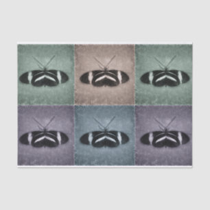 Butterfly Vintag antike blaue Lila grüne Gestaltun Seidenpapier