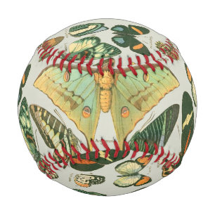 Butterfly Vintag antikes Schmetterlingsmuster Baseball