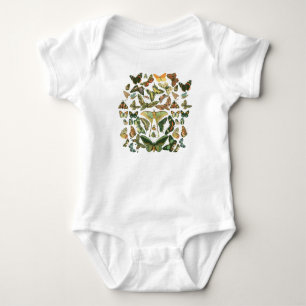 Butterfly Vintag Antique Butterfells Kunst Baby Strampler